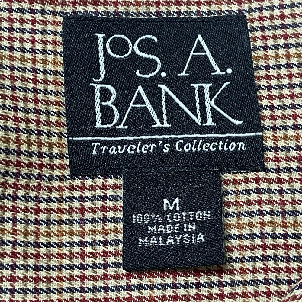 Jos. A.Bank Men's Medium Dress Shirt Houndstooth Preppy Officecore Quiet Luxury - Picture 8 of 10